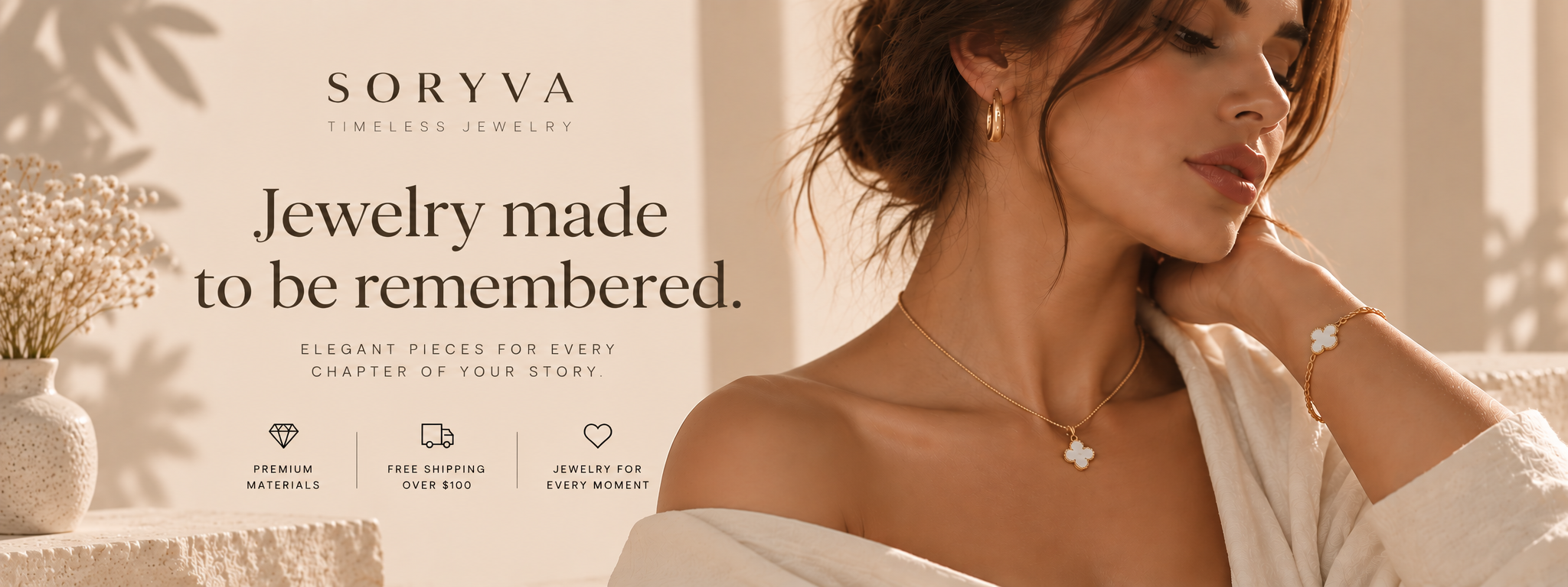 SORYVA luxury jewelry hero banner